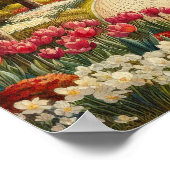 Watercolor Spring Park Scene Poster (Ecke)