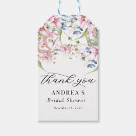 Watercolor Spring Pink Floral Vielen Dank Geschenkanhänger