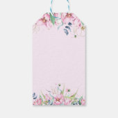 Watercolor Spring Pink Floral Vielen Dank Geschenkanhänger (Rückseite)