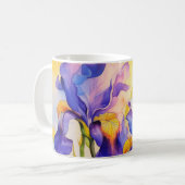Watercolor Springtime Lila Irische Keramik Tasse (Vorderseite Links)