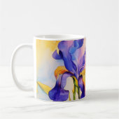 Watercolor Springtime Lila Irische Keramik Tasse (Links)