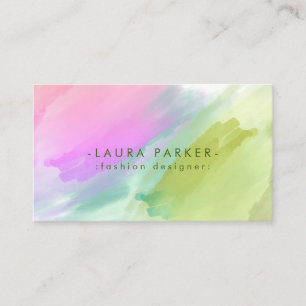 Watercolor Spritzer Abstrakt Makeup Artist Minimal Visitenkarte