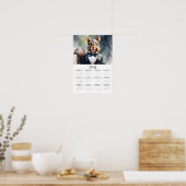 Watercolor Squirrel Tux Bow Krawatte 2025 Wall Cal Poster (Küche)