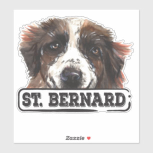 Watercolor St. Bernard Aufkleber