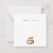 Watercolor st patriates day baby mitteilungskarte (Vorderseite)