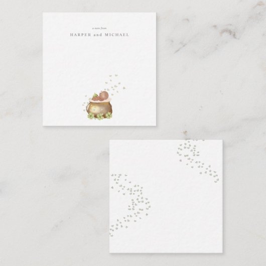 Watercolor st patriates day baby mitteilungskarte (Vorne/Hinten)