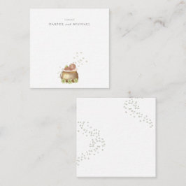 Watercolor st patriates day baby mitteilungskarte