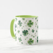 Watercolor St. Patrick's Day Muster Riese Tasse (Vorderseite Links)