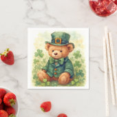 Watercolor St. Patrick's Day Teddy Bear Serviette (Beispiel)