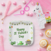 Watercolor St Patricks Party Pappteller (Party)