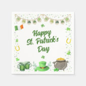 Watercolor St Patricks Party Serviette (Vorderseite)