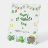 Watercolor St Patricks Party Sockelschild (Vorderseite)