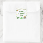 Watercolor St Patricks Quadratischer Aufkleber (Tasche)