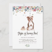 Watercolor Staffordshire Bull Terrier Dog Birthday Einladung (Vorderseite)
