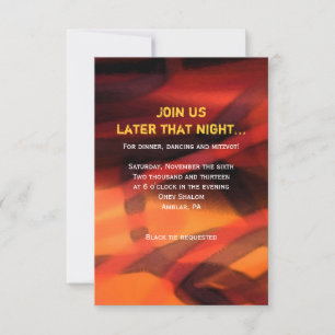 WATERCOLOR STAR Bar Bat Mitzvah Party Card Einladung