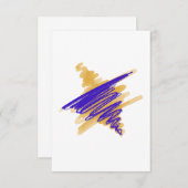 Watercolor Star der David Card Dankeskarte (Vorne/Hinten)