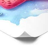 Watercolor Star Fish Poster (Ecke)