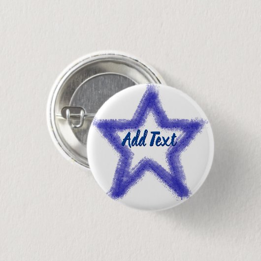 Watercolor-Star-Form Button (Vorne & Hinten)