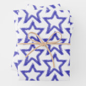 Watercolor Star Shape Muster Geschenkpapier Set (Beispiel)