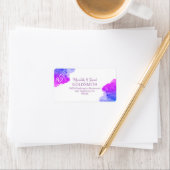 Watercolor Star von David Bat Mitzvah Return UAWG Adressaufkleber (Insitu)