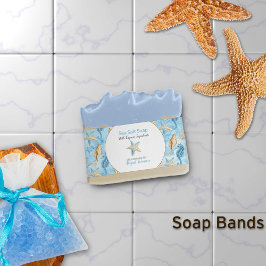 Watercolor Starfish Beach-Themed Soap Band Wrap