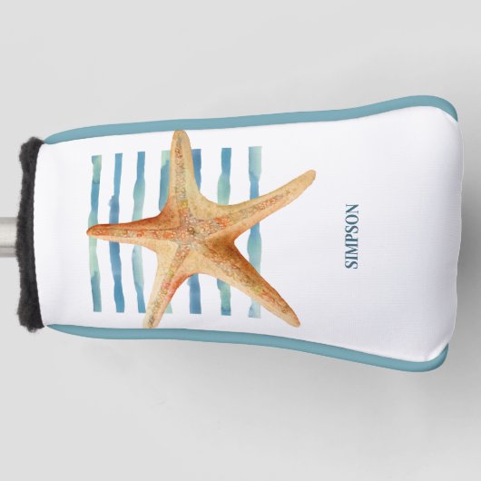 Watercolor STARFISH Golf Headcover (Vorderseite)