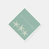 Watercolor Starfish Trio Serviette (Ecke)