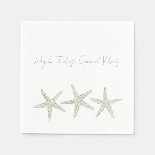 Watercolor Starfish Trio Serviette (Vorderseite)