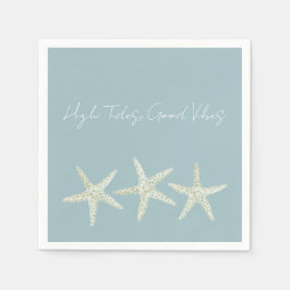 Watercolor Starfish Trio Serviette