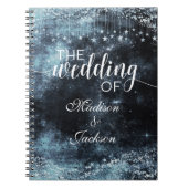 Watercolor Starry Night Celestial Wedding Planner Notizblock (Vorderseite)