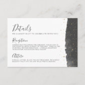 Watercolor Starry Night Details Celestie Hochzeit Begleitkarte (Vorderseite)