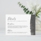 Watercolor Starry Night Details Celestie Hochzeit Begleitkarte (Stehend Vorderseite)