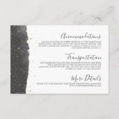 Watercolor Starry Night Details Celestie Hochzeit Begleitkarte (Rückseite)