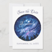 Watercolor Starry Night Sky Save The Date (Vorderseite)