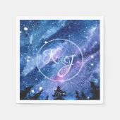 Watercolor Starry Night Sky Serviette (Vorderseite)
