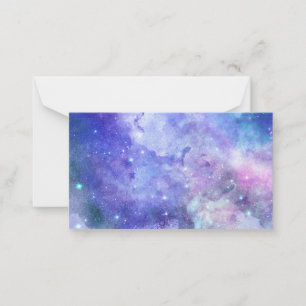 Watercolor Starry Sky Space Lover Galaxy Stars Mitteilungskarte
