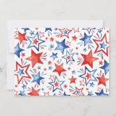 Watercolor Stars 4. Juli Einladung (Rückseite)