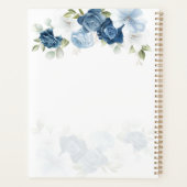 Watercolor Staubblau Blumen 2026 Planer (Rückseite)