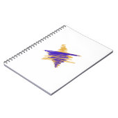 Watercolor Stern von David in Gold-Notebook Notizblock (Linke Seite)