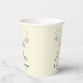 Watercolor Sterne Babydusche Papiertücher Pappbecher (Rechts)