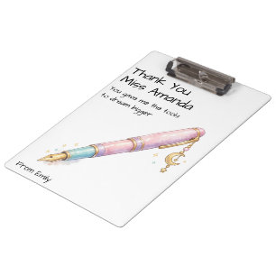 Watercolor-Stift Moderne Schule Lehrer Anerkennung Klemmbrett