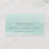 WATERCOLOR stilvoll, einfach, luxuriös, modern, tr Visitenkarte (Rückseite)