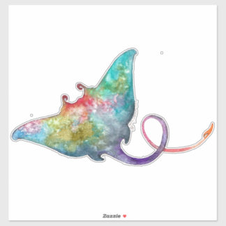 Watercolor Stingray Decal Aufkleber
