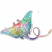 Watercolor Stingray Decal Aufkleber (Vorderseite)