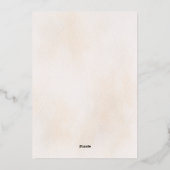 Watercolor Stone Chapel Fall Wedding Invitation Folieneinladung (Rückseite)