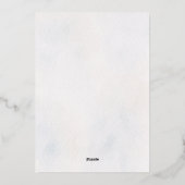 Watercolor Stone Chapel Spring Wedding Invitation Folieneinladung (Rückseite)