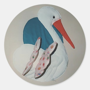 Watercolor Stork Sticker