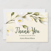 *~* Watercolor-Strand-Rosen-Brautparty erröten Dankeskarte (Vorderseite)