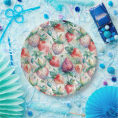 Watercolor Strawberry Pappteller (Party)