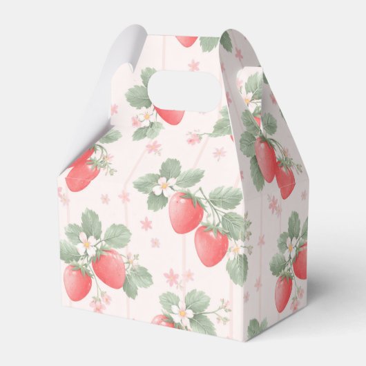 Watercolor strawberry pattern geschenkschachtel (Vorderseite)
